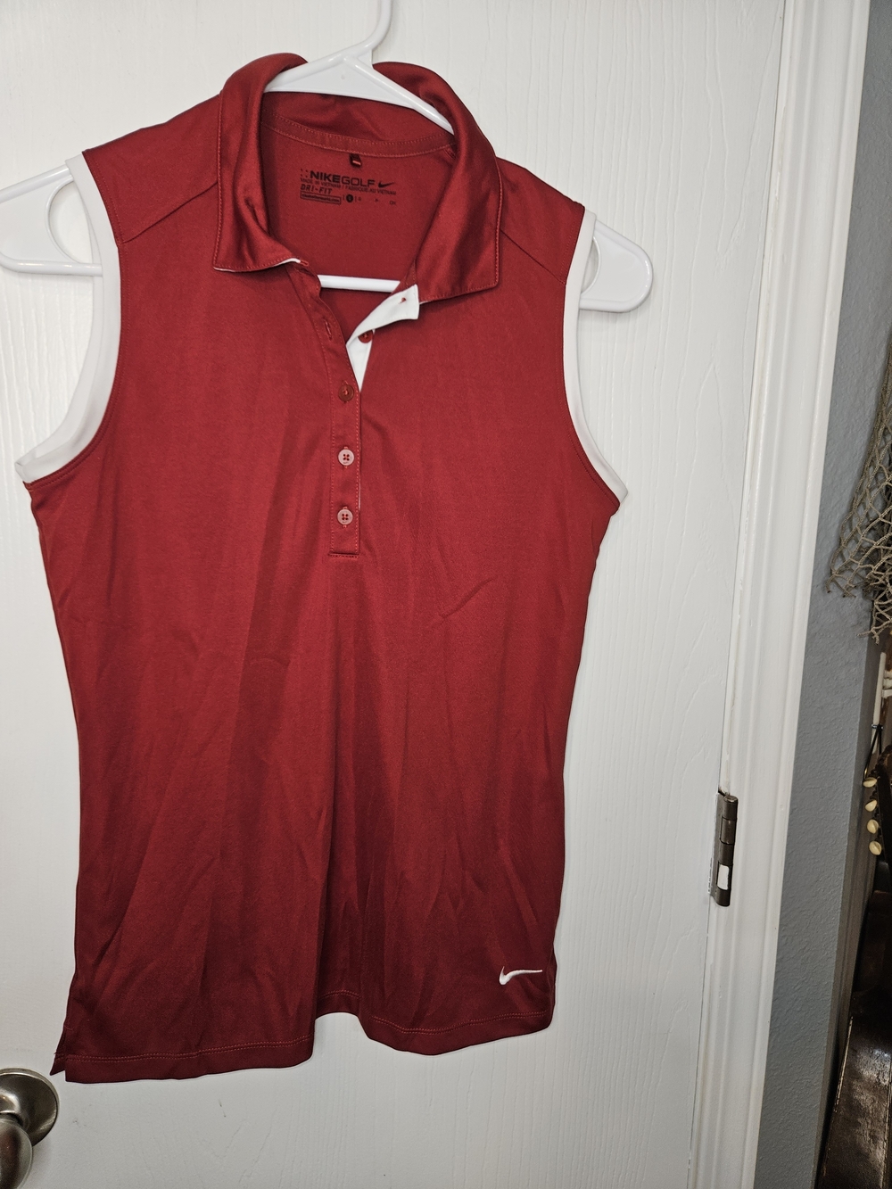 Nike Women’s Maroon Sleeveless Polo Tank Top